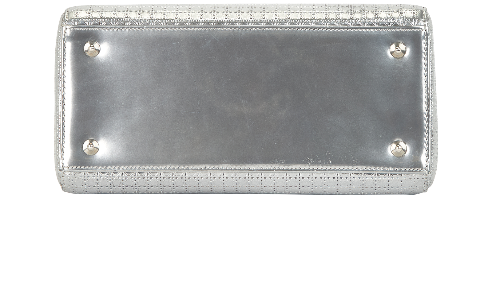 Lady Dior Medium, &pound;1,900, Handbags, Silver, Leather, Top view